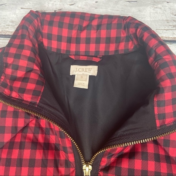 J. Crew Buffalo Plaid Quilted Excursion Vest Size S - Picture 5 of 7